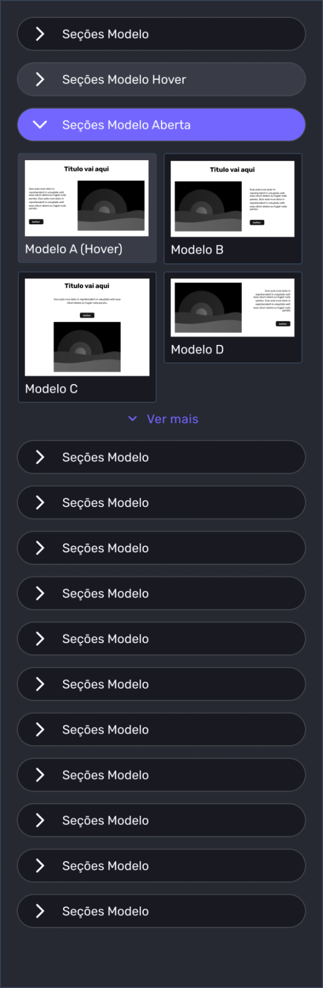 Seções Modelo