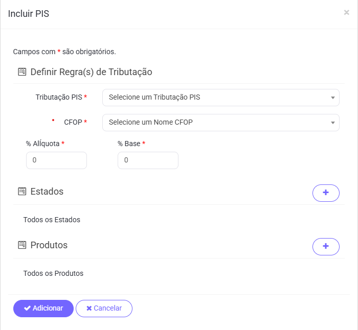 Regra Tributação PIS